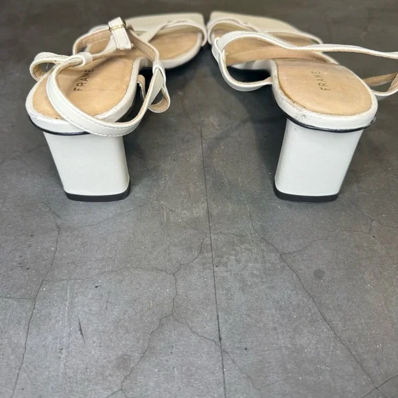 Frame Women’s Le Braxton Beige Strappy Sandal as 38.5 (8.5)